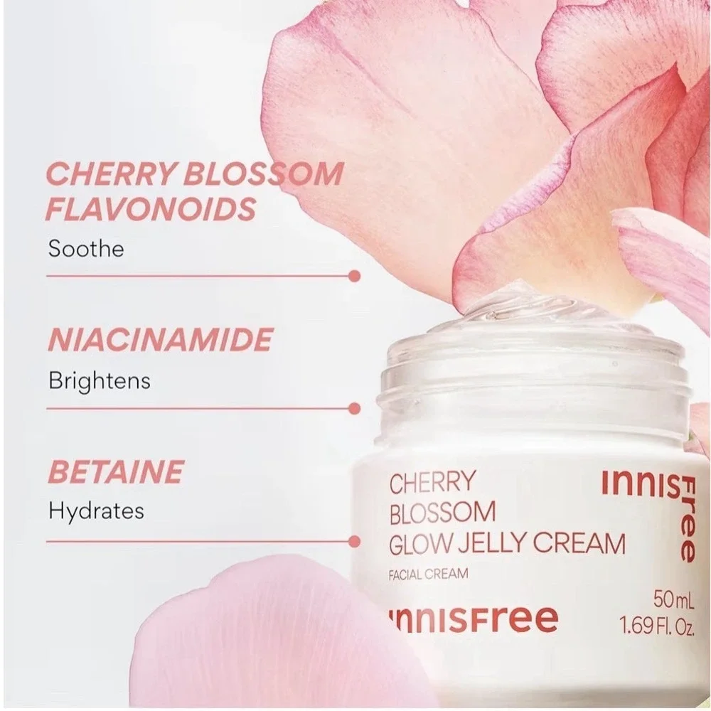 INNISFREE Cherry Blossom Dewy Glow Jelly Cream 1.69 Fl. Oz. Brand New Set Of 4